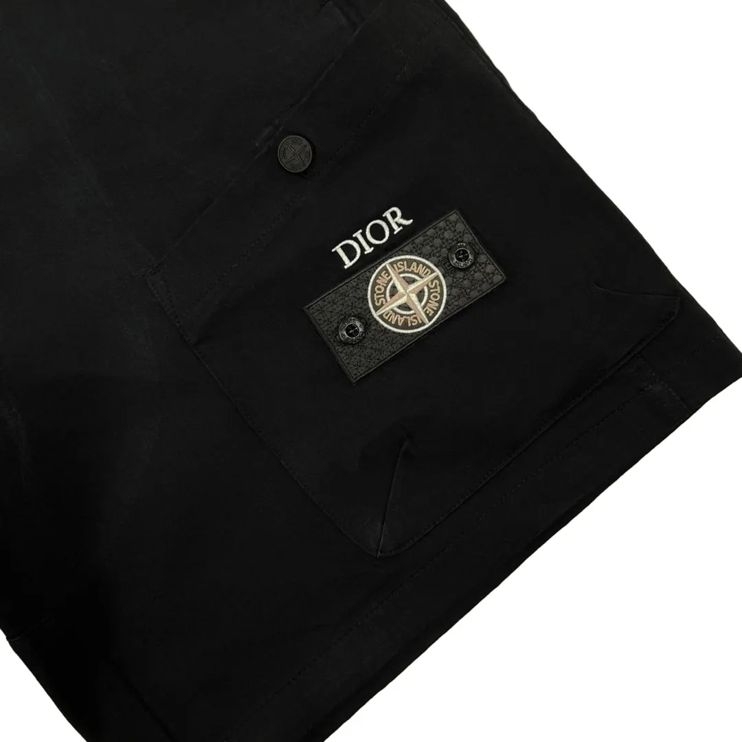 P300 Dio* x Stone Island Joint Series Embroidered Casual Shorts Size XS-L